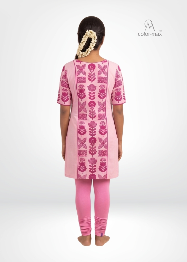 BABY PINK - Premium Cotton Lycra Chudi Leggings - Hover
